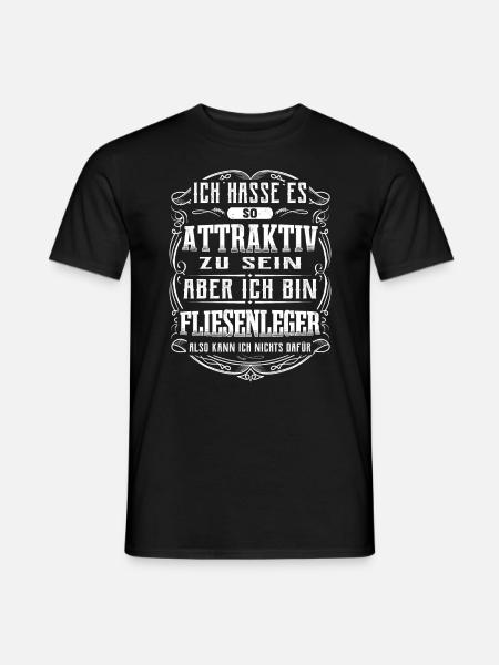 Ich bin Fliesenleger - Männer T-Shirt - Schwarz