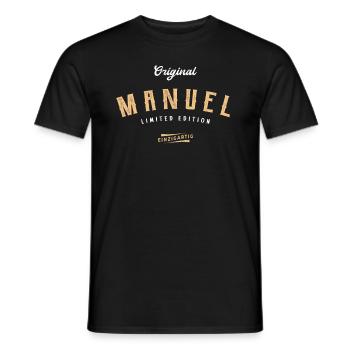 Manuel Limited Edition - Männer T-Shirt - Schwarz - Vorne - AI Model Male 178 light (178cm)
