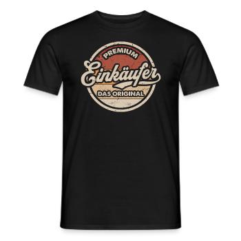 Einkäufer Original Vintage Einkauf - Männer T-Shirt - Schwarz - Vorne - AI Model Male 178 light (178cm)