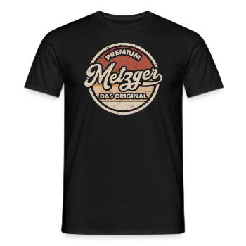 Metzger Original Metzgerei Lustiges Fleischer - Männer T-Shirt - Schwarz - Vorne - AI Model Male 178 light (178cm)