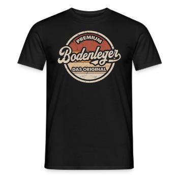 Bodenleger Original Vintage Bodenleger - Männer T-Shirt - Schwarz - Vorne - AI Model Male 178 light (178cm)