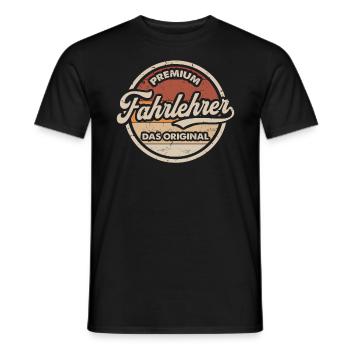 Bester Fahrlehrer Vintage Fahrschule - Männer T-Shirt - Schwarz - Vorne - AI Model Male 178 light (178cm)