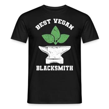 Blacksmith Vegan - Men's T-Shirt - black - Front - AI Model Male 178 light (178cm)
