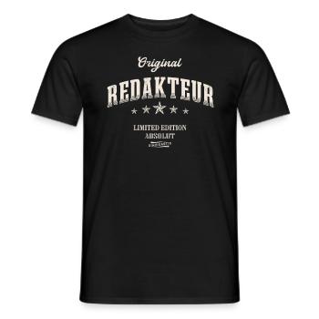 Redakteur Limited Edition - Männer T-Shirt - Schwarz - Vorne - AI Model Male 178 light (178cm)