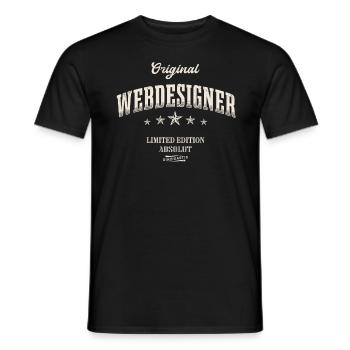 Webdesigner Limited Edition Lustiges Webdesign - Männer T-Shirt - Schwarz - Vorne - AI Model Male 178 light (178cm)