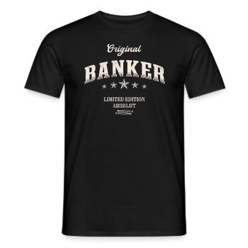 Banker Limited Edition Bankkaufmann - Männer T-Shirt - Schwarz - Vorne - AI Model Male 178 light (178cm)