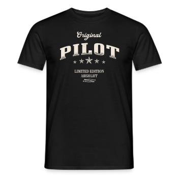 Pilot Limited Edition Lustiges Piloten - Männer T-Shirt - Schwarz - Vorne - AI Model Male 178 light (178cm)