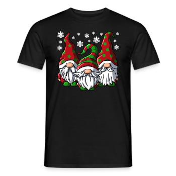 Elves Christmas Design for Family Christmas - Men's T-Shirt - black - Front - AI Model Male 178 light (178cm)