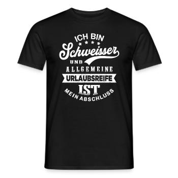 Schweißer Urlaub Lustig Schweißen - Männer T-Shirt - Schwarz - Vorne - AI Model Male 178 light (178cm)