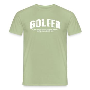 Golfer Humor Golfspieler Lustiges Golf - Männer T-Shirt - Sage - Vorne - AI Model Male 178 light (178cm)