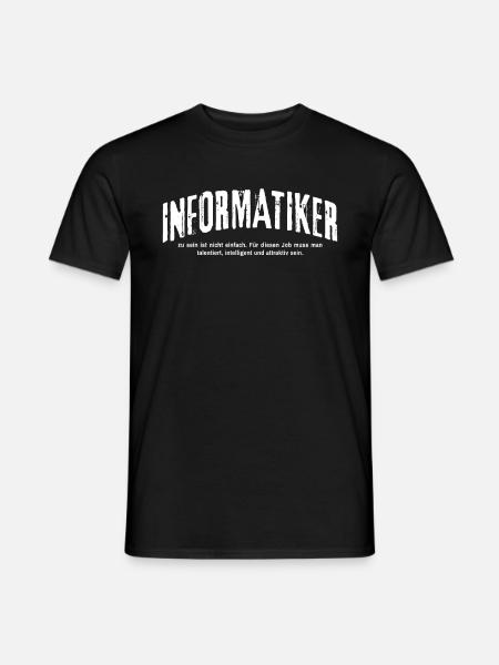 Informatiker Humor IT Lustiges Informatik - Männer T-Shirt - Schwarz