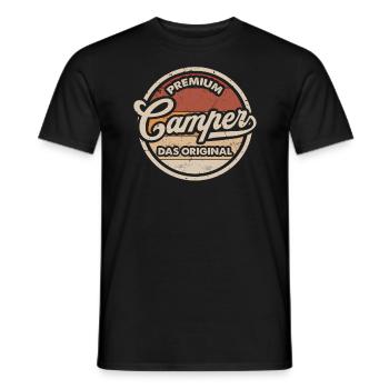 Camper Original Wohnwagen Lustiges Camping - Männer T-Shirt - Schwarz - Vorne - AI Model Male 178 light (178cm)