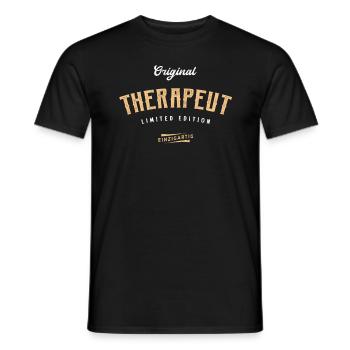 Therapeut Limited Edition - Männer T-Shirt - Schwarz - Vorne - AI Model Male 178 light (178cm)