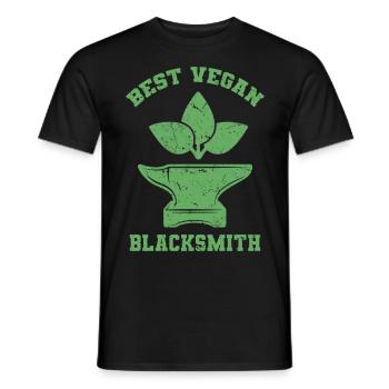 Blacksmith - Men's T-Shirt - black - Front - AI Model Male 178 light (178cm)