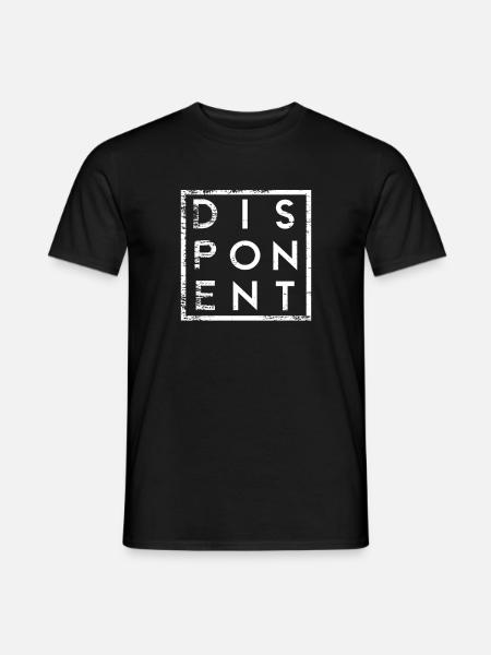 Disponent Minimalismus - Männer T-Shirt - Schwarz