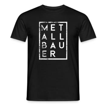 Metallbauer Minimalismus Metallbau - Männer T-Shirt - Schwarz - Vorne - AI Model Male 178 light (178cm)