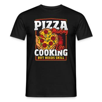 Pizza Making Design für die nächste Pizza Party - Männer T-Shirt - Schwarz - Vorne - AI Model Male 178 light (178cm)