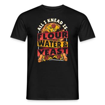 Pizza Making Design für die nächste Pizza Party - Männer T-Shirt - Schwarz - Vorne - AI Model Male 178 light (178cm)
