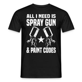 Vehicle painters - Men's T-Shirt - black - Front - AI Model Male 178 light (178cm)