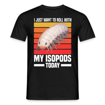 Isopoden Geschenk | Kellerasseln Asseln Mauerassel - Männer T-Shirt - Schwarz - Vorne - AI Model Male 178 light (178cm)