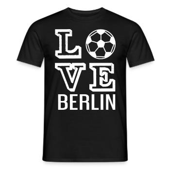 Love Berlin / City, Germany, Sports - Men's T-Shirt - black - Front - AI Model Male 178 light (178cm)