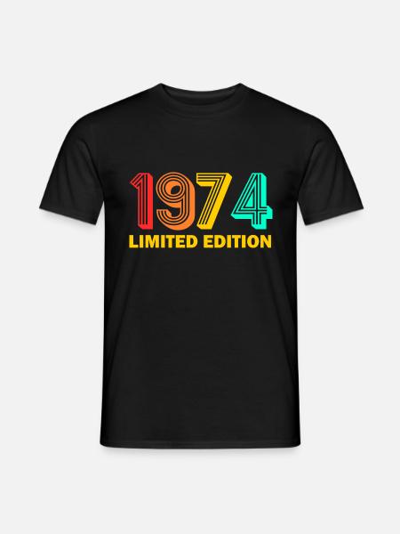 1974 born Born 1974 Gift Birthday - Men's T-Shirt - black