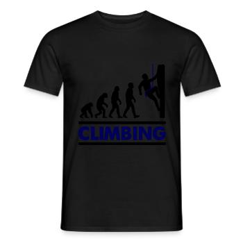 Climbing Evolution Climber - Men's T-Shirt - black - Front - AI Model Male 178 light (178cm)