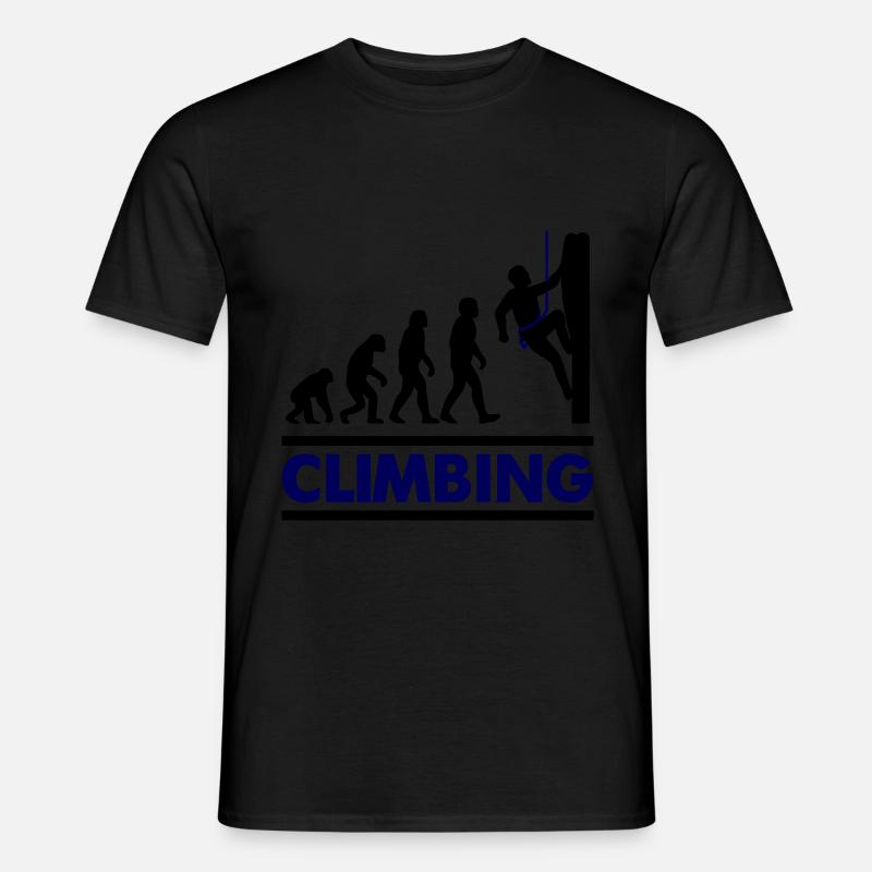 Klettern Evolution Climber - Männer T-Shirt - Schwarz