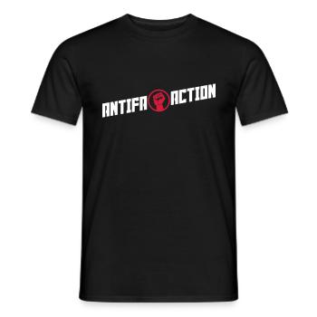 Antifa Action (Fist) - Männer T-Shirt - Schwarz - Vorne - AI Model Male 178 light (178cm)