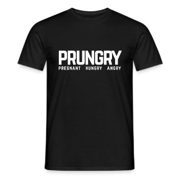 Prungry Pregnant Hungry Angry Pregnant Hungry - Men's T-Shirt - black - Front - AI Model Male 178 light (178cm)