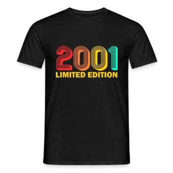 2001 geboren Jahrgang 2001 Geschenk Geburtstag - Männer T-Shirt - Schwarz - Vorne - AI Model Male 178 light (178cm)