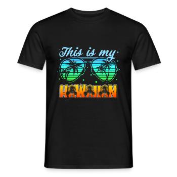 This is My Hawaiian Shirt Beach Sunglasses Summer - Männer T-Shirt - Schwarz - Vorne - AI Model Male 178 light (178cm)