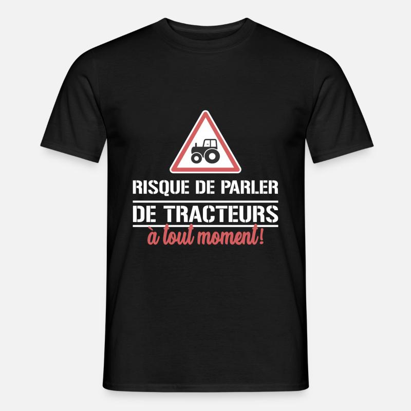 tracteurs - risque de parler - T-shirt homme - noir