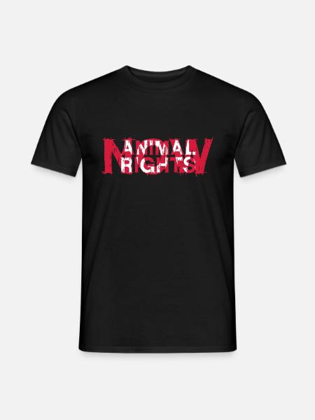 ANIMAL RIGHTS NOW_03 - Men's T-Shirt - black