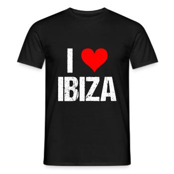 Ich Liebe IBIZA Geschenk - Männer T-Shirt - Schwarz - Vorne - AI Model Male 178 light (178cm)