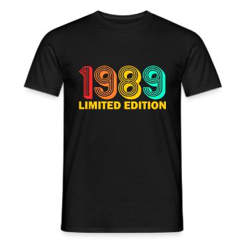 1989 born Born 1989 Gift Birthday - Men's T-Shirt - black - Front - AI Model Male 178 light (178cm)
