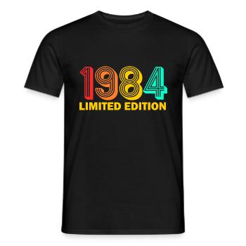 1984 né Né 1984 Cadeau Anniversaire - T-shirt homme - noir - Devant - AI Model Male 178 light (178cm)