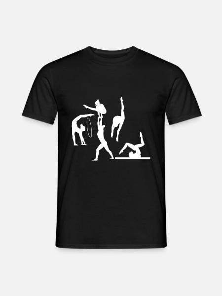 4 Gymnsatik Disziplinen Turnen Turner Sportverein - Männer T-Shirt - Schwarz
