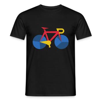 Rennrad Kunst Fahrrad Abstrakt - Männer T-Shirt - Schwarz - Vorne - AI Model Male 178 light (178cm)