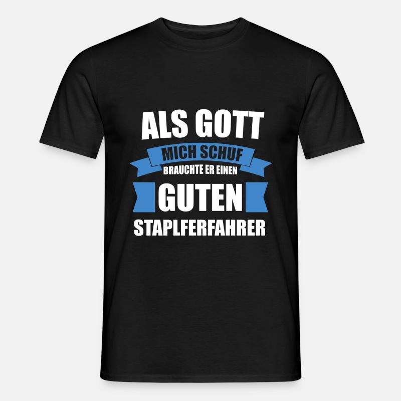 Stapler Staplerfahrer Geschenk - Männer T-Shirt - Schwarz
