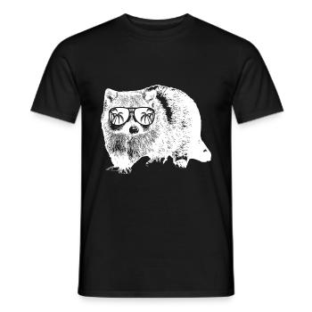 Waschbär Tierliebhaber Naturfans Sonnenbrille Tier - Männer T-Shirt - Schwarz - Vorne - AI Model Male 178 light (178cm)