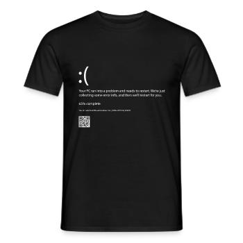 Fehlercode Computer - Männer T-Shirt - Schwarz - Vorne - AI Model Male 178 light (178cm)