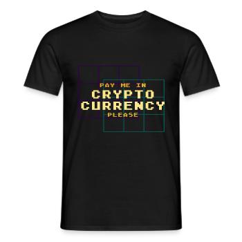 Bezahlen Sie mich in Krypto Bitcoin Btc Liebhaber - Männer T-Shirt - Schwarz - Vorne - AI Model Male 178 light (178cm)