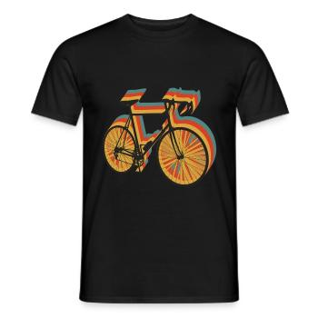 Rétro Vintage Vélo Vélo De Course Vélo de course - T-shirt homme - noir - Devant - AI Model Male 178 light (178cm)