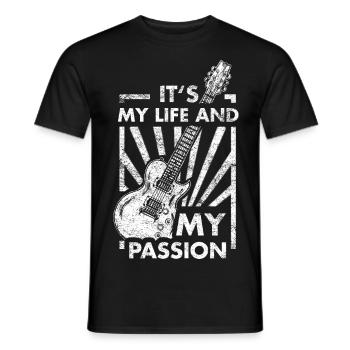 guitare - T-shirt homme - noir - Devant - AI Model Male 178 light (178cm)