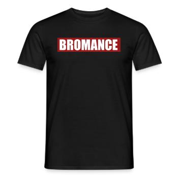 Bromance romance among men man No Homo - Men's T-Shirt - black - Front - AI Model Male 178 light (178cm)