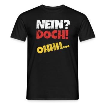 Nein Doch Ohhh Vintage Retro Oh - Männer T-Shirt - Schwarz - Vorne - AI Model Male 178 light (178cm)