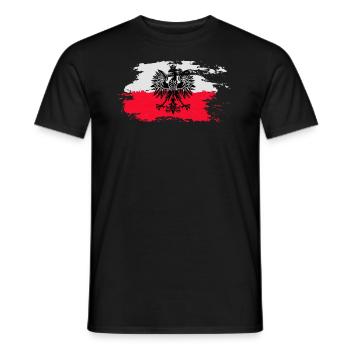 Poland Eagle - Men's T-Shirt - black - Front - AI Model Male 178 light (178cm)