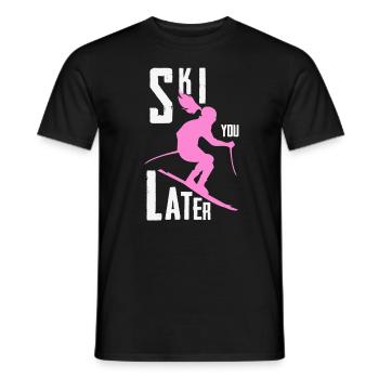 ski you later - Männer T-Shirt - Schwarz - Vorne - AI Model Male 178 light (178cm)