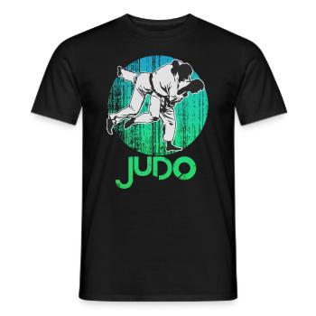 judo graphif - Men's T-Shirt - black - Front - AI Model Male 178 light (178cm)